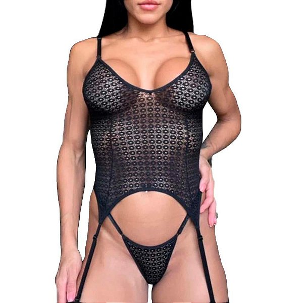 Calcinha Indomável Sexy Em Renda e Tule - Lingerie Sensualle