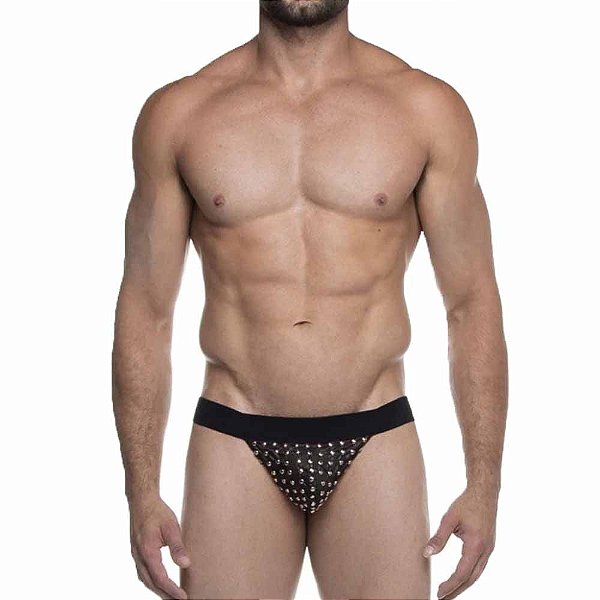 Cueca Jockstrap Tapa Sexo Com Rebites - SD CLOTHING