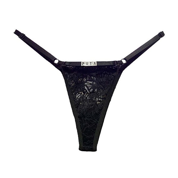 Calcinha Fio Dental Personalizável Letras - Lingerie Fascino