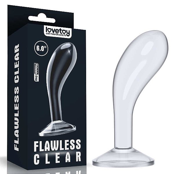 Plug Anal com Ventosa - Lovetoy Flawless Clear Prostate 6.0"