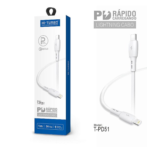 Cabo Carga Rápida PD iOS | Modelo: T-PD51