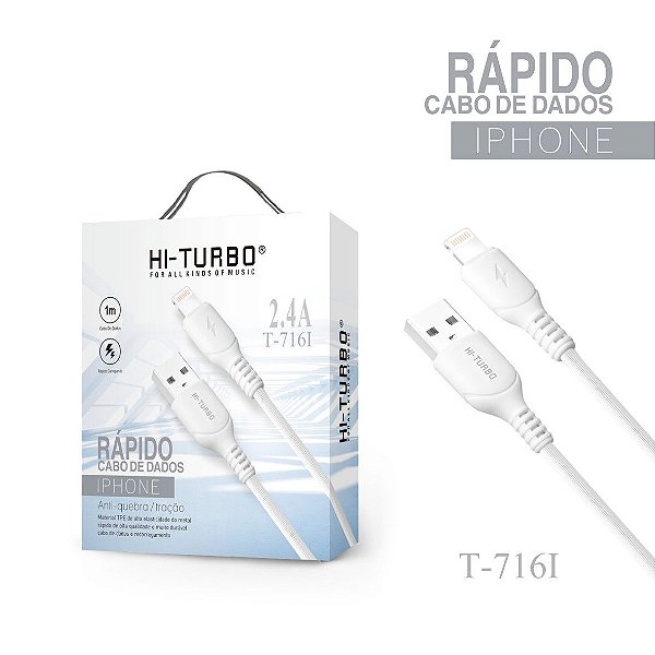Cabo iOS | Anti-Quebra | Modelo: T-716I