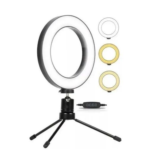 Ring Light de Mesa 6 Polegadas | 16cm | Modelo: WRS-610