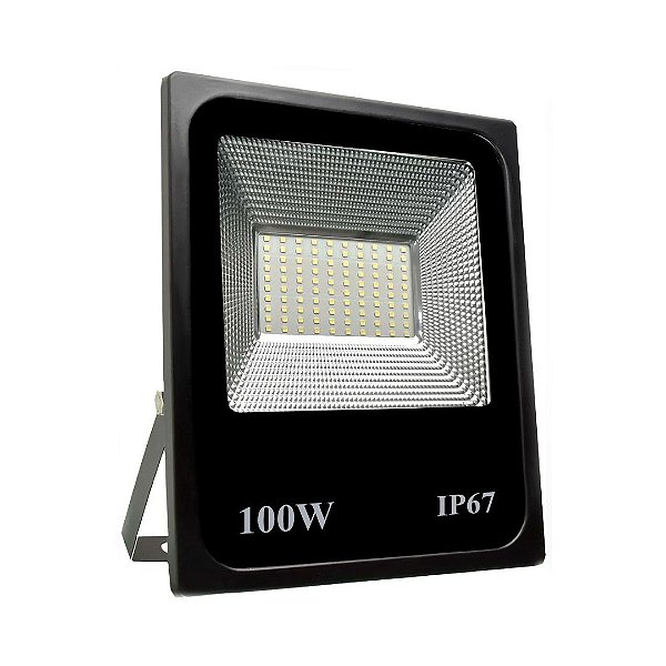 Refletor Holofote LED 100W 4900 lm 6500K Luz Branca IP67 - GH Elétrica