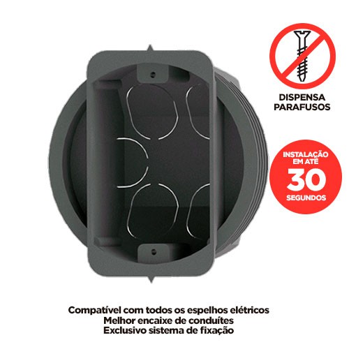 Caixa De Luz 4x2 Para Bloco Estrutural - Nanoplastic NLB242PP