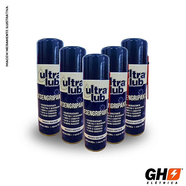 Kit com 5 Desengripante Multiuso UltraLub 300ml