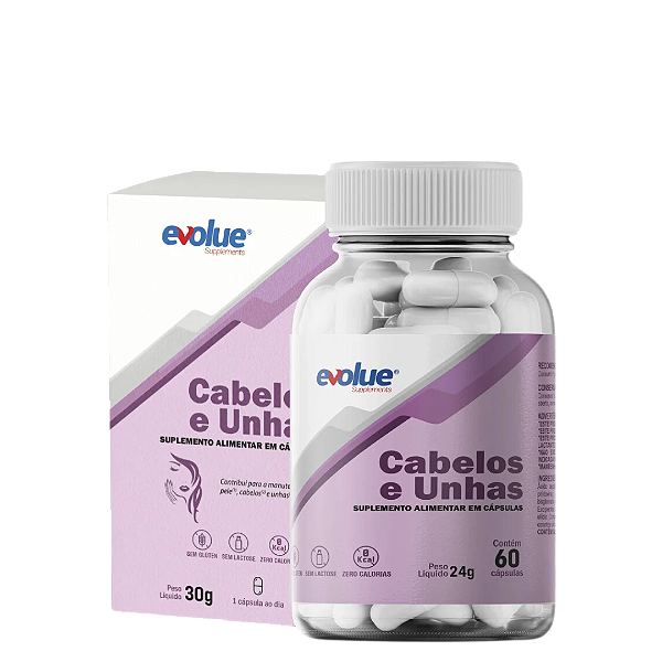 Cabelos e Unhas Evolue 60 cápsulas