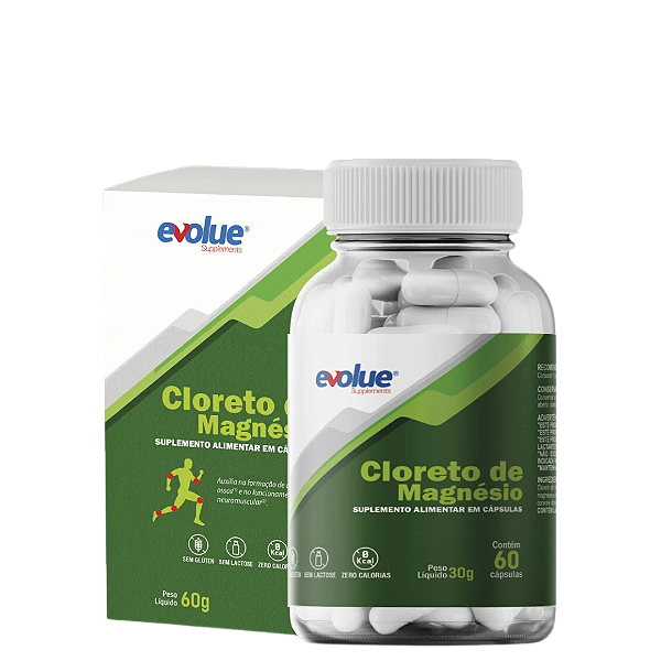 Cloreto de Magnésio Evolue 60 cápsulas