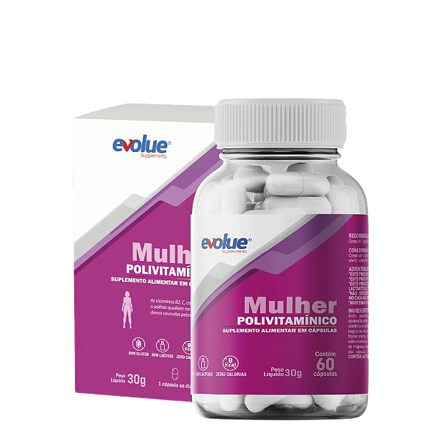 Polivitamínico Mulher 60 cápsulas - Evolue