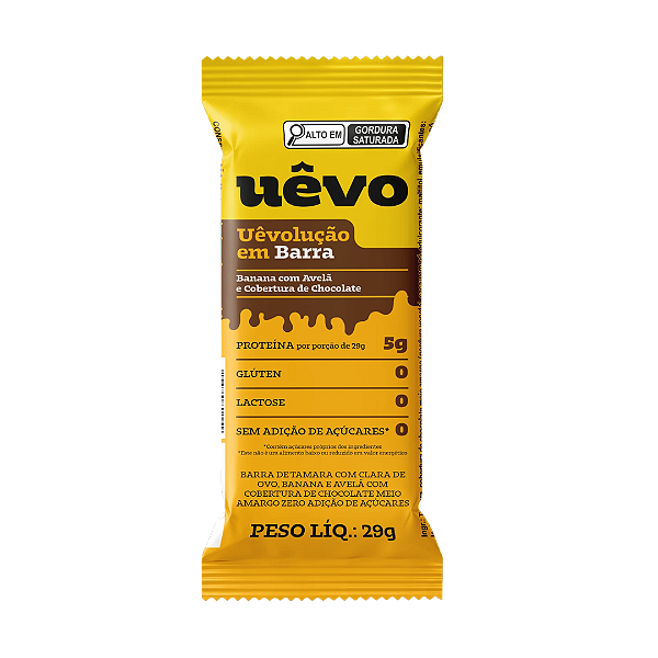 Barrinha de proteína com cobertura de chocolate Uêvo