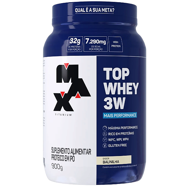 Top Whey 3W Mais Performance Max Titanium 900g