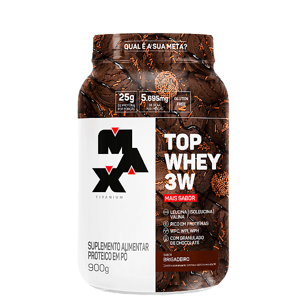 Top Whey 3W + Sabor Max Titanium 900g