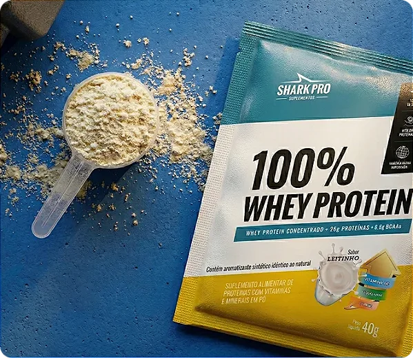 Sachê dose única 100% Whey Shark Pro