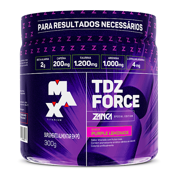 Pré-treino TDZ Force Max Titanium 300g