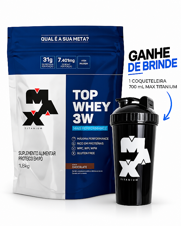 Top Whey 3W + Performance Max Titanium 1,8kg