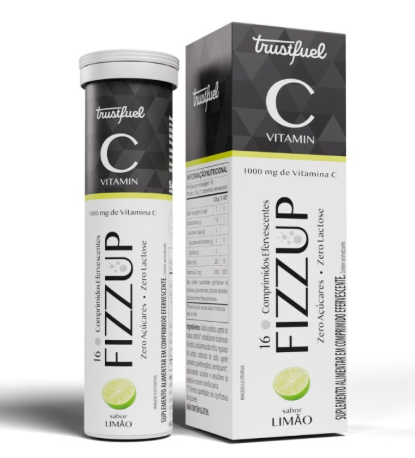Vitamina C Efervescente Fizz Up Trustfuel 16 Comprimidos