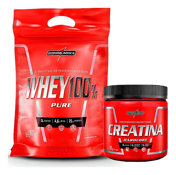 Combo Integralmedica | Whey 900g + Creatina 300g