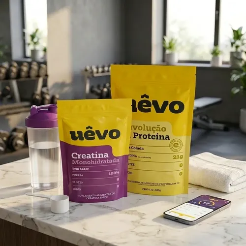 Combo Uêvo | Proteína 420g + Creatina 300g