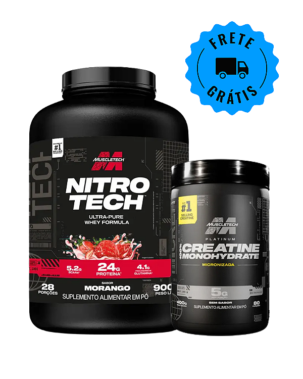 Combo MuscleTech | Whey Protein Nitro Tech + Creatina 400g