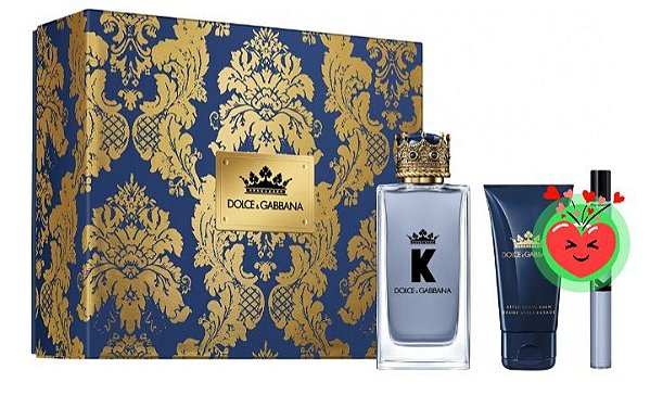 K Dolce & Gabbana Kit - Perfume EDT 100 ml + Loção pós barba + travel spray 10 ml