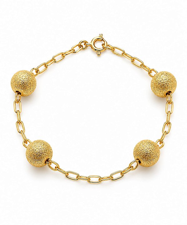 Pulseira bola diamantada
