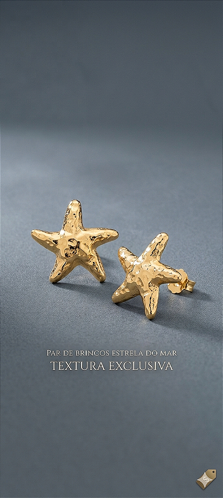 Brincos estrela dourado