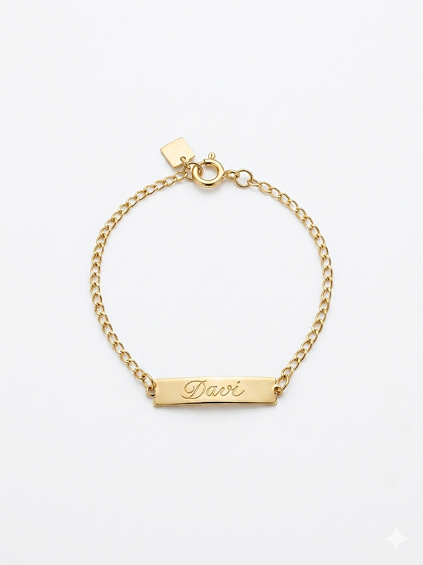 Pulseira baby com nome gravado