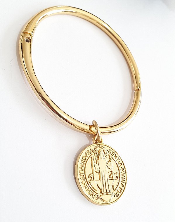 Bracelete folheado feminino são bento