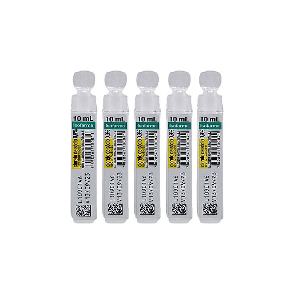 Samtec Cloreto de sódio 0,9%( soro fisiológico) (kit com cinco unidades)