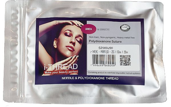 Fio de PDO 25G x 60mm x 90mm Parafuso Agulhado (Blister)