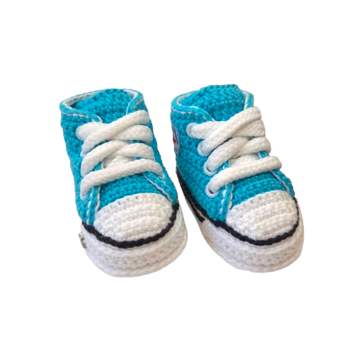 Tênis Cano Alto Confort - cor Azul - Tamanho P - calça de 0 a 4 meses aproximadamente