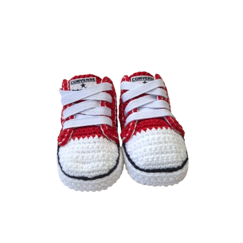 Tênis Cano Curto Confort - Cor Vermelho - Tamanho P - calça de 0 a 4 meses aproximadamente