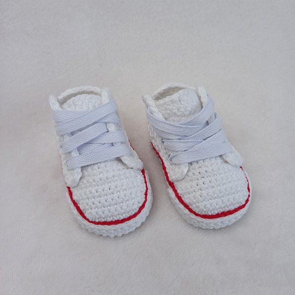Tênis Cano Curto Confort - Cor Branco - Tamanho P - calça de 0 a 4 meses aproximadamente