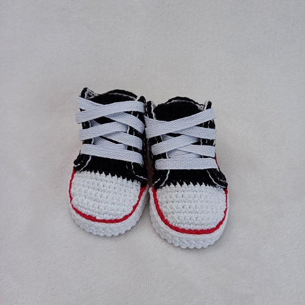 Tênis Cano Curto Confort - Cor Preto - Tamanho P - calça de 0 a 4 meses aproximadamente