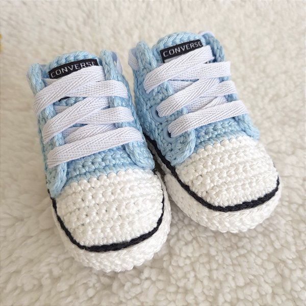 Tênis Cano Curto Confort - Cor Azul - Tamanho P - calça de 0 a 4 meses aproximadamente