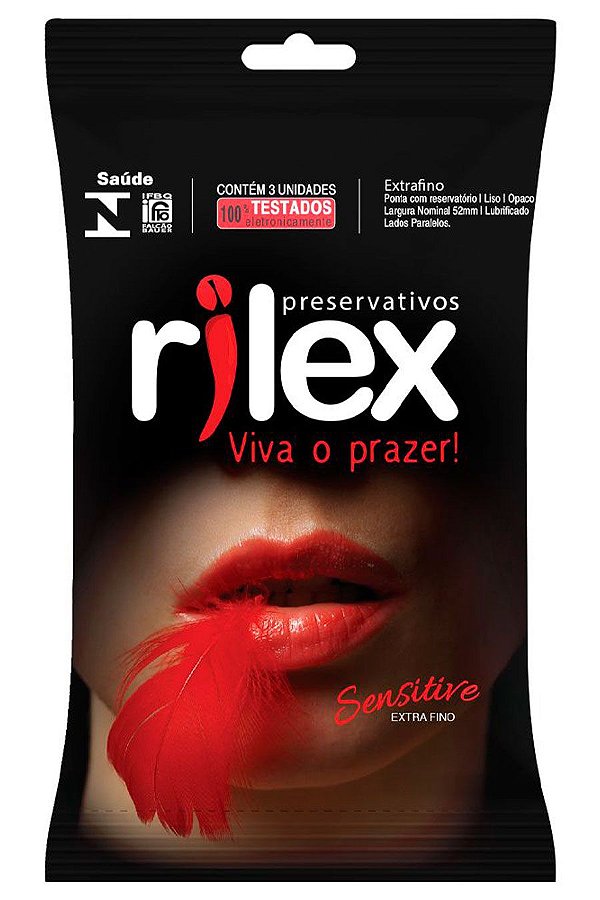 Preservativo Rilex Sensitive 3 Unidades - Mais Sensível