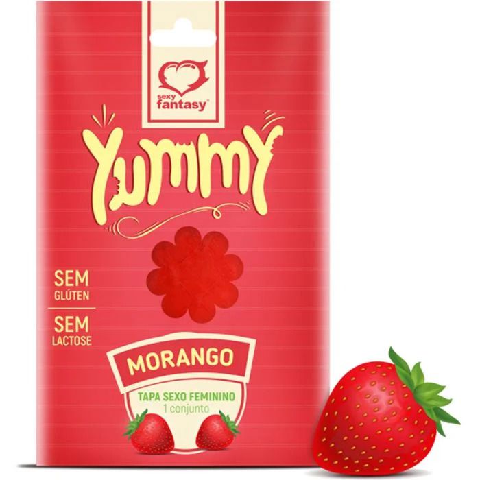 Tapa Sexo Comestível Yummy - Morango