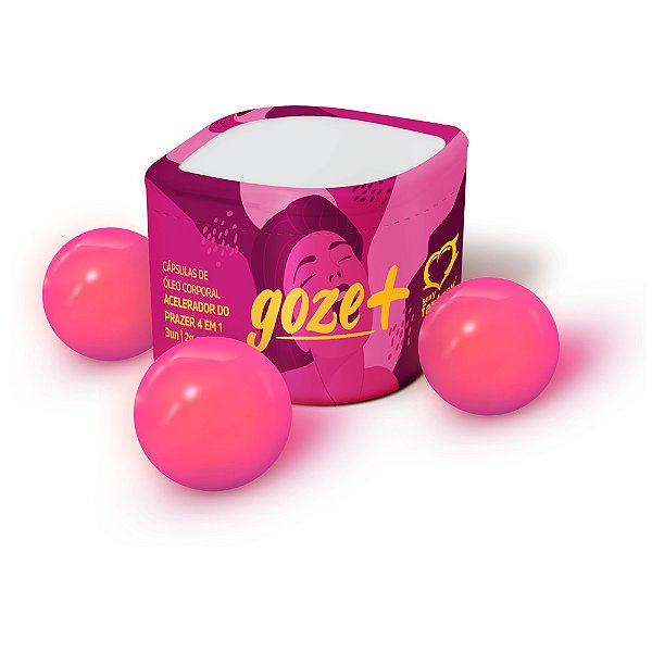 Cápsula Goze + com 3 Bolinhas Explosivas - Efeito Super Excitante