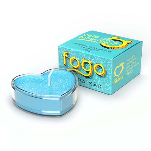 Vela de Massagem Corporal Beijável Fogo da Paixão - Menta