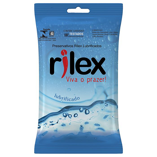 Preservativo Rilex 3 Unidades - Lubrificação Extra