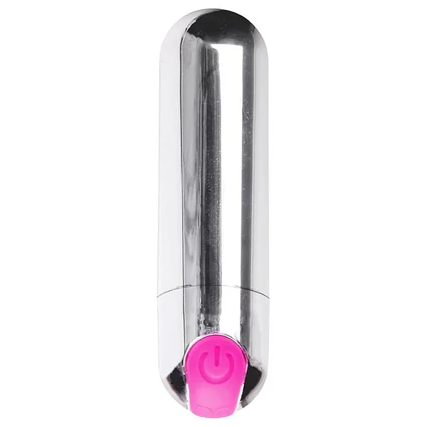 Vibrador Bullet Recarregável Happy Dream Silver - 10 Velocidades