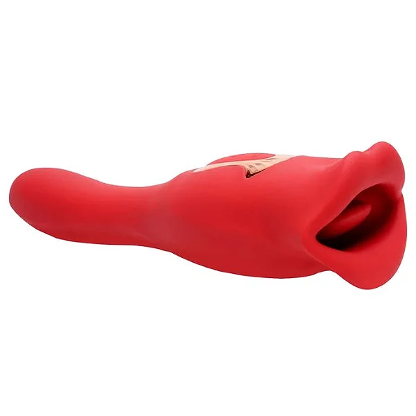 Vibrador Formato Boca Vibratória Duplo Motor Recarregável