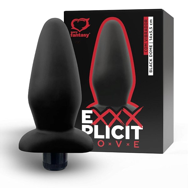 Plug Estimulador Anal com Vibrador Explicit Love - 14 x 5,5cm