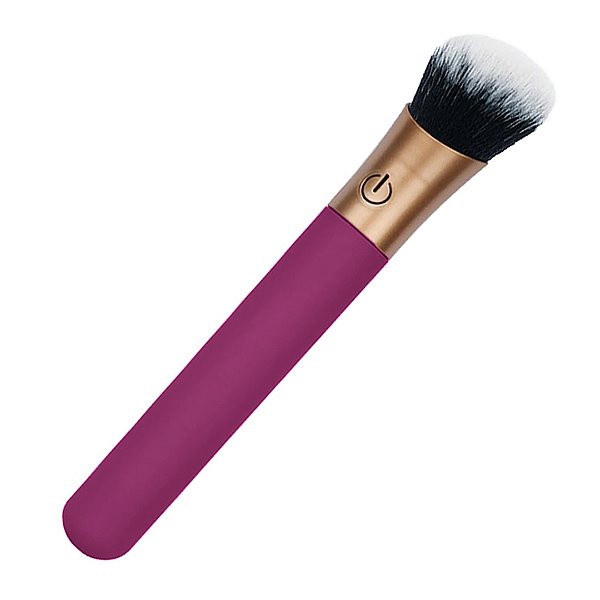 Vibrador Formato Pincel de Maquiagem Plush Roxo