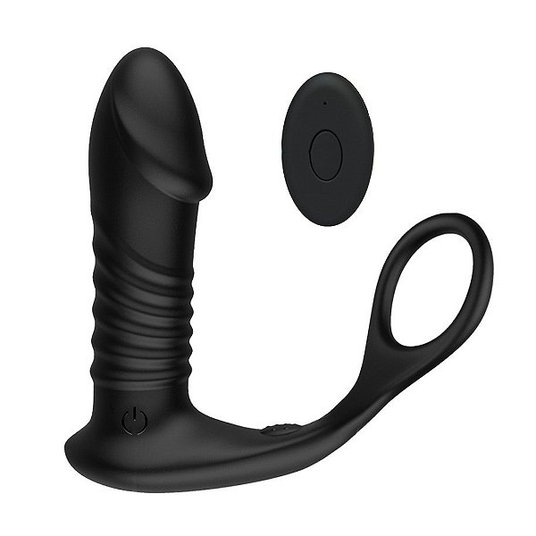 Estimulador de Próstata e Períneo Sobe-Desce com Controle Remoto