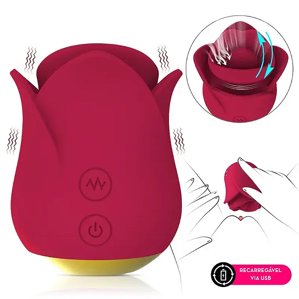 Vibrador Florzinha com Lingua Sweet Tongue