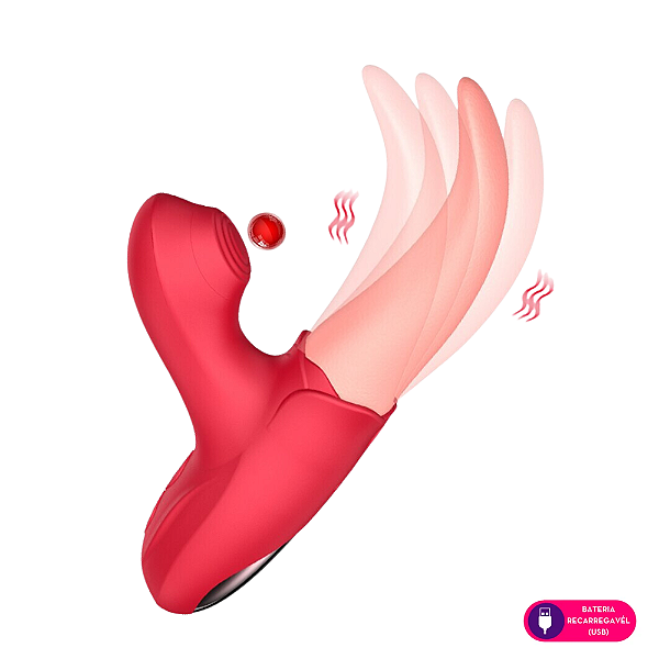 Vibrador Dupla Estimulação Lingua