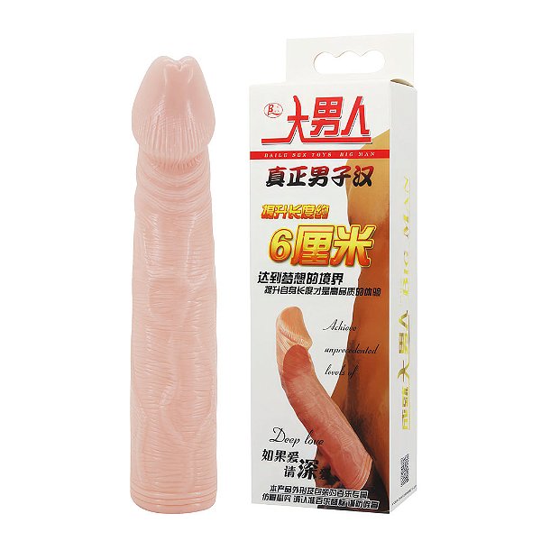 Capa peniana com extensor 7 cm Texturizada Baile 19cm