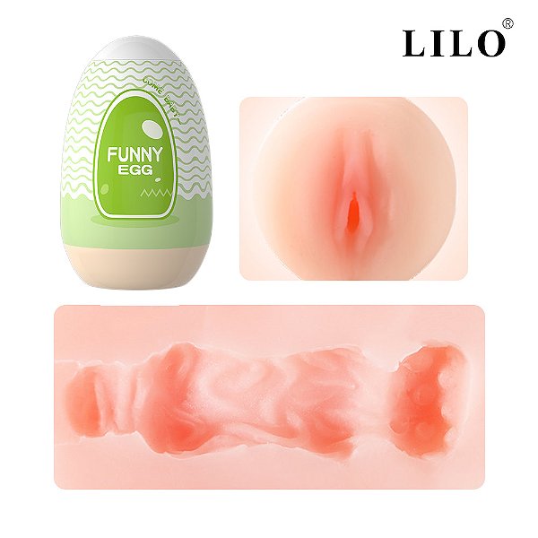 Masturbador Ovinho Funny Egg Verde - Vagina