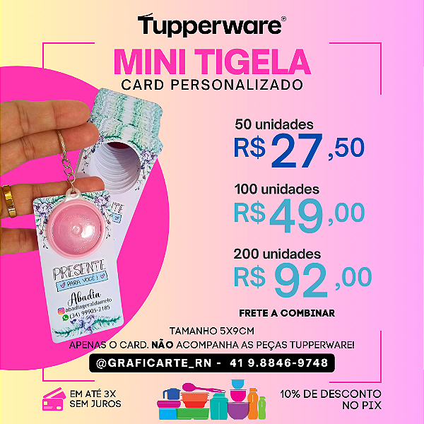 Card para Mini Tigela Maravilhosa Tupperware